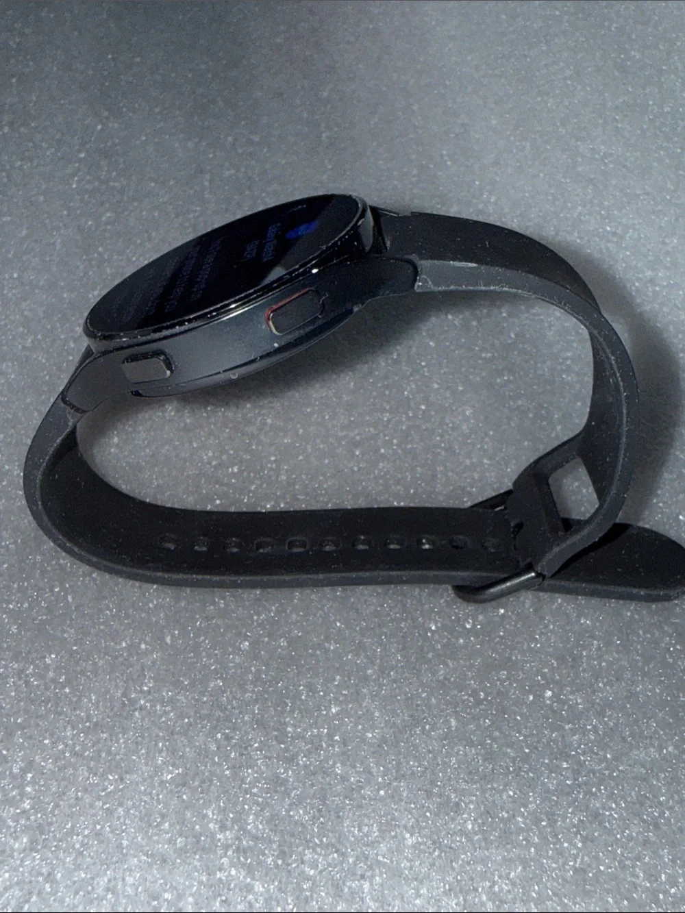Samsung Galaxy Watch 4 with a black fluoroelastomer band | Comes As Shown No Box